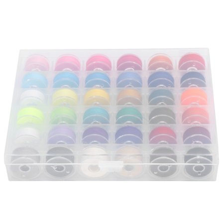 36 kpl:n ompelulankapakkaus värikkäillä ompelutarvikkeilla, 36 lokeroa