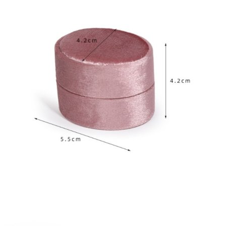 Rund ask för ringar i sammet