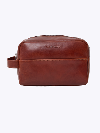 MATCH - Jean toalettmappe - Jean Paul - Str. ONESIZE - Herre - Tilbehør - Brun - 100% bøffelskinn