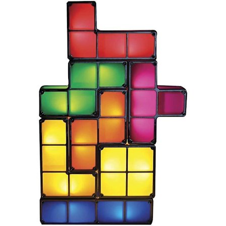 Varor+prylar Lampa Stapelbar Led Bordslampa Stämningsljus Retro Tetris Lampa Lampa Byggstenar