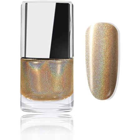 Holografisk neglelakk, glitter neglelakk med havfrueeffekt sølv neglelakk, langvarig neglelakk polariserende glitter (7ml)