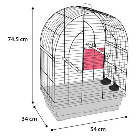 Flamingo Undulatbur Klara 3 54x34x74,5 Cm Vit Vit