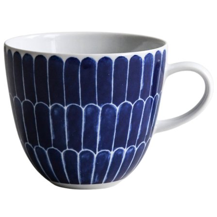 Götefors porslin Selma krus, 41 cl, blå fjer | KitchenOne