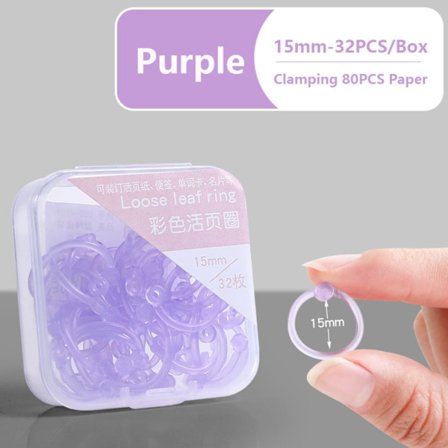 32 STK Ringperm Albums Circle LILLA 15MM-32STK 15MM-32STK