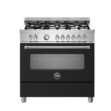 Bertazzoni MAS96L1ENET Master gasspis 90 cm med enkelugn och 6 brännare, matt svart | Vitvaror > Spisar > Gasspis | Bagaren och Kocken