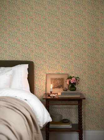 Duro Tapet, Klöver 033-14 Gammalsvenska Papper, L, Rosa, Färg & tapeter