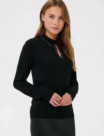 Kaffe Kajada Polo Pullover - Black - M