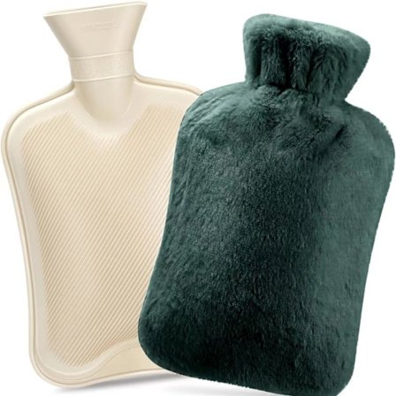 Varmtvandsflaske med låg 1L sengeflaske varmepude bærbar