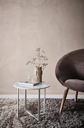 Jotex - Sidobord ø 45cm Marmor Vit MARIBO - Köp Sidobord & småbord hos Jotex