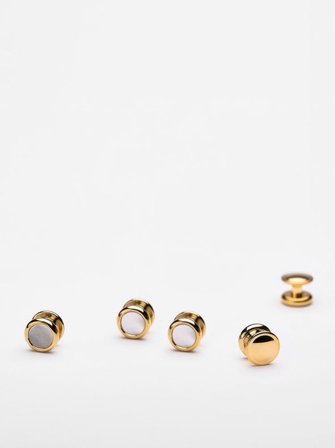 John Henric Men's Formelle Knöpfe Gold Size Onesize