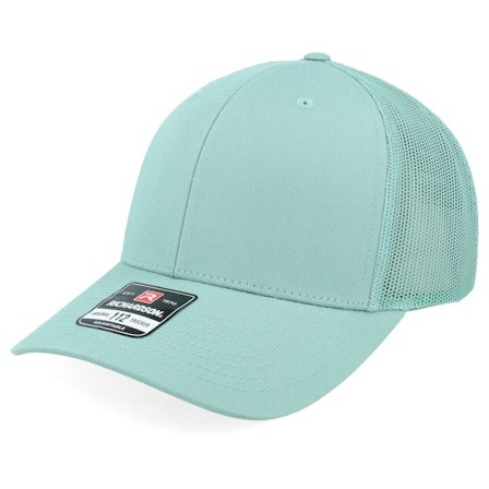 Richardson - Blå trucker Keps - 112 Solid Smoke Blue Trucker @ Hatstore