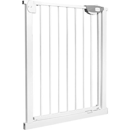 YUENFONG Stair Safety Gate No Drilling - Bredd: 75-85cm - 180° öppning - Vit