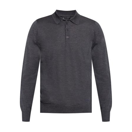 Emporio Armani Wool polo shirt Grå, Herre