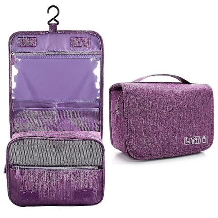Hængende toilettasker til rejser, bærbar vaskepose, multifunktionel vandtæt toilettaske med stor kapacitet og praktisk makeup-kosmetikpung til kvinder