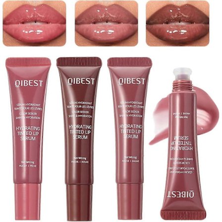 3 Färger Återfuktande Läppglans Lip Jam, Högglansig Glasfinish Glansig Plumping Nude Färger Läppglans, Lip Jelly Flytande Läppstift för Kvinnor