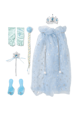 Å KIDS Utklädnad prinsesset Blå ONESIZE