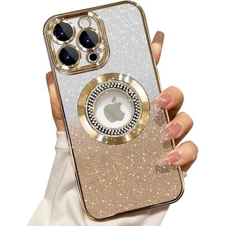 Misscase til iPhone 16pro Magnetisk Glitter Cover Kompatibelt med MagSafe, Fuld Beskyttelse Slankt Stødsikkert Anti-ridse Cover med Kamera_xx