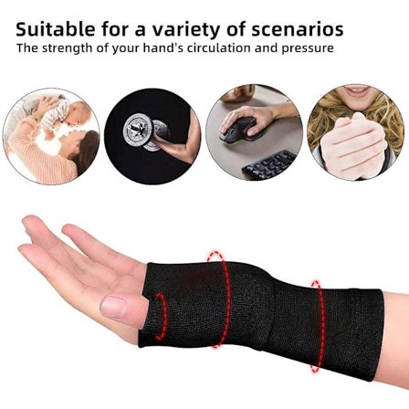 /#/2 st svarta(S) Kompressionshandledsstöd Sport handledsskydd handledsskydd/#/