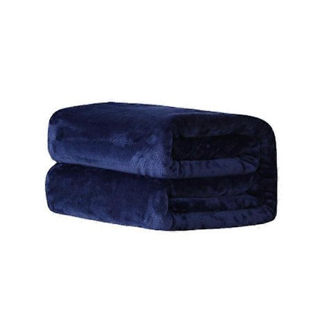 Stor Supermjuk och Fluffig Filt i Flanellfleece - Mörkblå - 100 x 150 cm