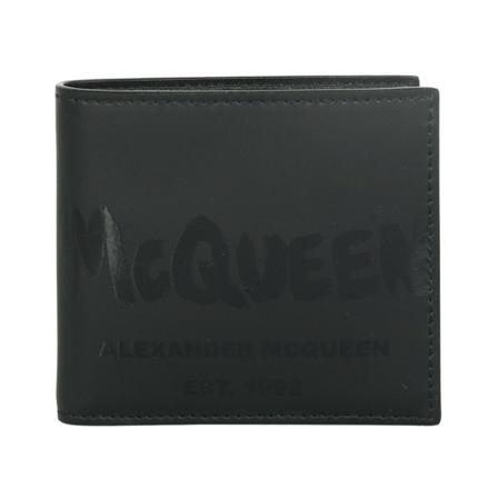 Alexander McQueen Pung Sort, Herre Punge og Kortholder, Størrelse: ONE Size