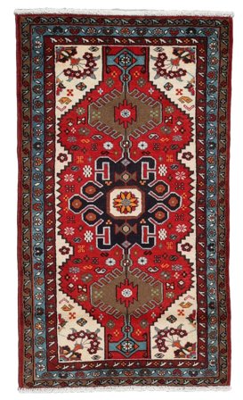 Medallion Small Hamadan Rug 82X142 Wool