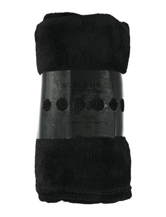 Blanket Irma Coral Fleece Black Noble House