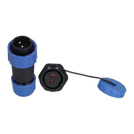 Vanntett Kobling Bakmutter IP68 Luftfart Strømkontakt 250V for Kabeltråd LP202 Pin