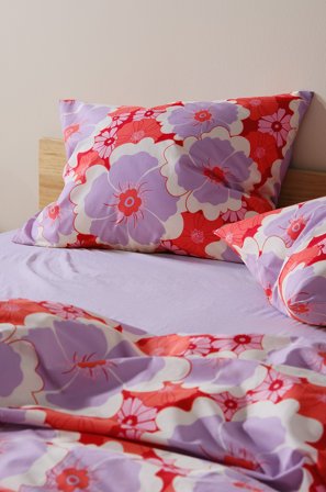 Jotex - Putetrekk Økologisk Rød/lilla - FRIDA - Kjøp Putevar hos Jotex