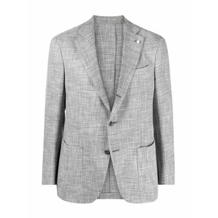 Luigi Bianchi Mantova Blazer Jacket , Grijs , Heren , Maat: M