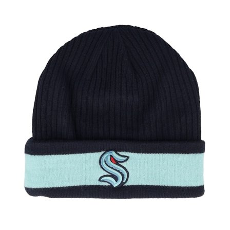 Fanatics - Azul cuff Beanie - Seattle Kraken Navy/Icy Blue Cuff @ Hatstore