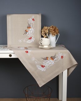 Broderikit Duk Rödhake med eller utan garn - Med garn - Vervaco