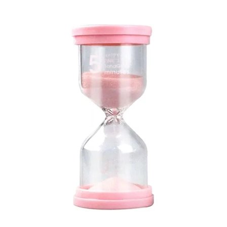 Timeglas Sandtimer 3/5/15/30 Minutter Timere til Børn Tandbørstning Madlavning Spil Hjemmeundervisning Pink - 5 minutter