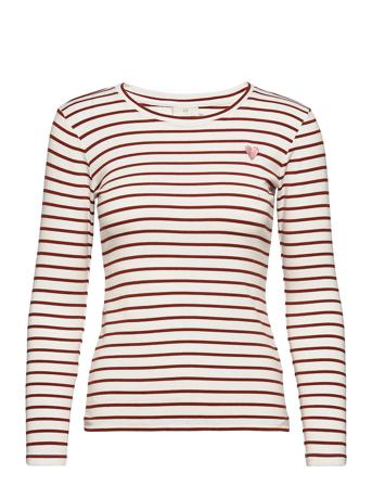 Liddy T-Shirt Langærmet T-shirt Burgundy Kaffe