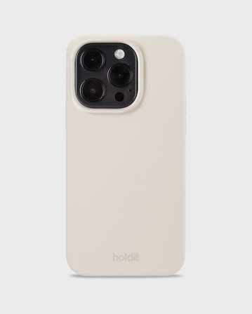 HOLDIT Silicone Case iPhone Light Beige 15 Pro, Tøj & Bolig, Elektronik, Telefon & Mobiltilbehør