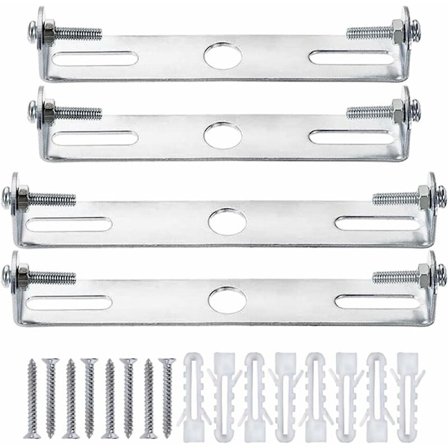 Pakke Taklampefeste, Takrosett, Lysekrone Universal Sølv Lysholder med Skruer og Muttere, Karbonstål Takbase