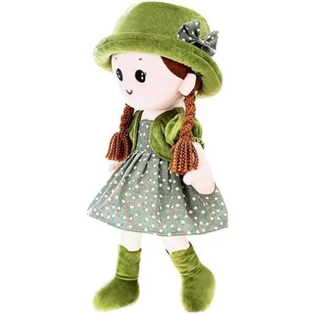 Rag Doll Jente Søt Plysjleke Baby Eventyr Prinsesse Søt Dukke Avtakbare Klær Dåpsgave Bursdag For Aldre 0+ (Grønn) 35cm