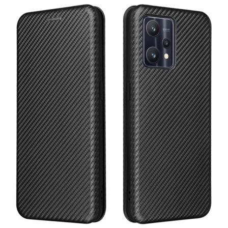 SKALO OnePlus Nord CE 2 Lite 5G Carbon Fiber Plånboksfodral - Sv Svart