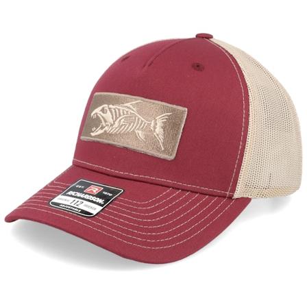 Skillfish - Rot trucker Cap - Bone Fish Patch 112fp Split Cardinal/Tan Trucker @ Hatstore