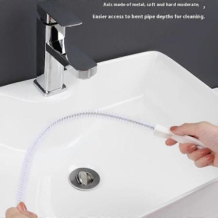 Rensborste för köksavloppsrör, tvättställ, rengöringsborste för rör och hår