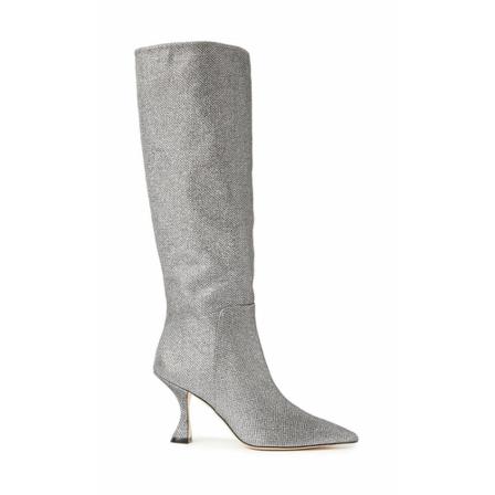 Stuart Weitzman, Xcurve 85 Slouch Boots Grijs, Dames, Maat:38 EU