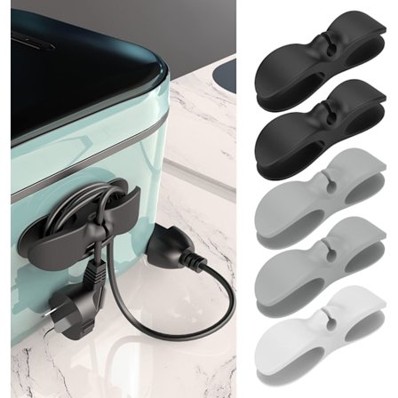 Sladdorganiserare, självhäftande sladdhållare, sladdlindare, sladdomslag för förvaring av apparater, mixer, kaffebryggare, tryckkokare