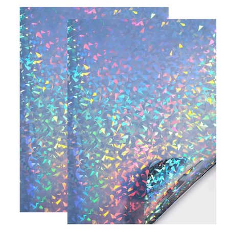 20 ark Inkjet Utskrivbart Vinyl Klistremerkepapir Vanntett Selvklebende A4 210x297mm Blomstermønster Glass Effekt