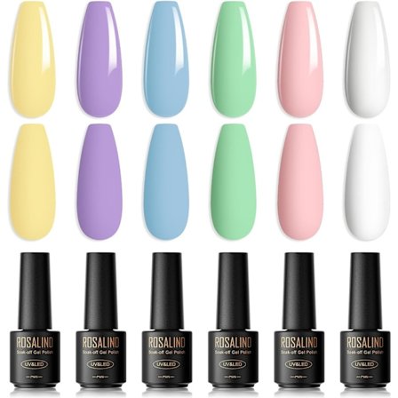 UV-nagellack Pastell 6 färger för vår sommar