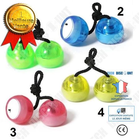 TD 4-delad uppsättning Yoyo Finger Leksaker Light Up Balls Finger Game Finger LED Bollar/ Flerfärgad - Finger Game Recreation
