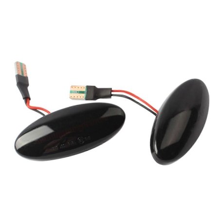 1 Par Rökfärgade LED Dynamiska Sidospegel Blinkers Indikatorlampor för Opel/ B MK1 1995-2003