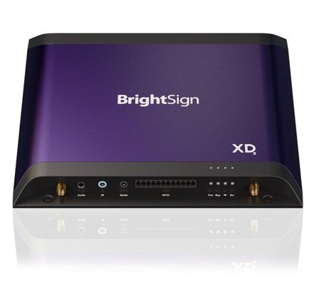 BRIGHTSIGN Professional 4K player with dynamic memory allocation, optimized motion graphics, 4k content, PoE+ & Live TV, full open GL ES, and dynamic