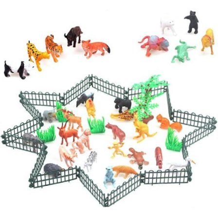 32 stk Sett Barneleker Dyrefigurer Dyr Leker Sett Gårdsdyr Leker Leketøy Sett Dukke Dyrefigurer [YJD]