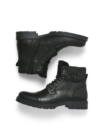 Jack & Jones Jfwdexter Leather Boot Sn - Black - 40