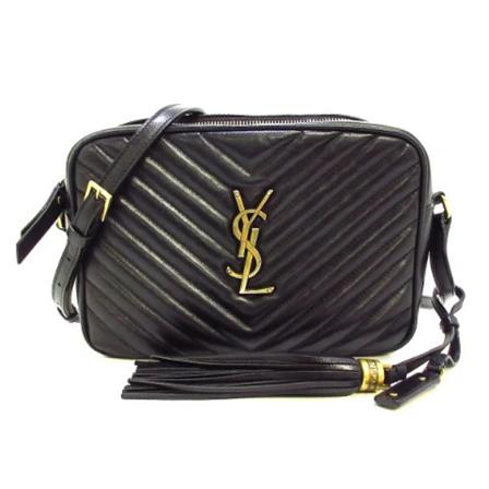 Saint Laurent Vintage Pre-owned Läder axelremsvskor svart, Dam Vintage Väskor, Dam, Storlek: ONE SIZE