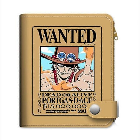 One Piece Anime Figur Lommebok Luffy Lommebok Zoro Ace Dusørordre Skjelettmønster Pu Tegneserie Kawaii Lommebok Kortholder Lommebok Gave B6